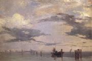 Richard Parkes Bonington View of the Lagoon near Venice (mk05) painting